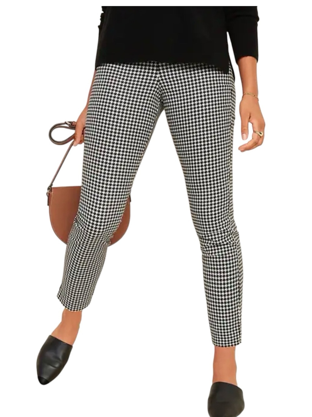 Old Navy Cotton Stretch Houndstooth High-Waisted Super Skinny Ankle Pants Size 4